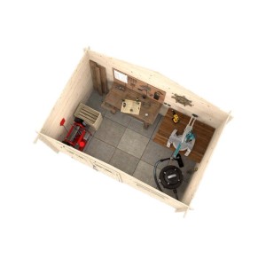 Casetta da giardino in legno Latina sp. 19 mm H217xL344xP221 cm