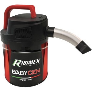 Aspiratutto t.b.t. aspirapolvere con manico rosso e tubo di aspirazione argentato.