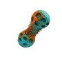 t.b.t. gioco da masticare per cani, resistente in blu e arancione con rilievi.