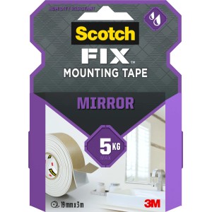 Scotch Fix nastro di montaggio per specchi, 19mm x 3m, portata fino a 5kg.