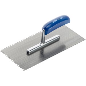 Cazzuola dentata LUX Classic, 4x4 mm, per colla per piastrelle e pavimenti.