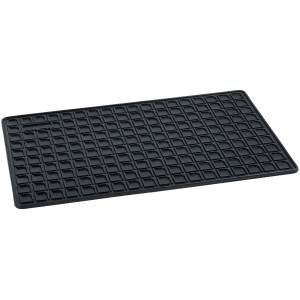 Tappetino auto in gomma nero grande con motivo scanalato per interni veicoli.