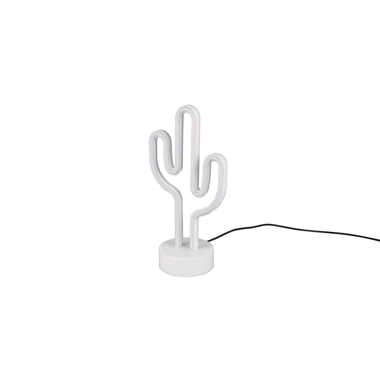 Lampada da tavolo a LED a forma di cactus bianca, luce decorativa moderna per soggiorno, bar o ufficio.