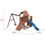 Gioco da giardino Carol 3 con scivolo e altalena 310x460xh282 cm_6