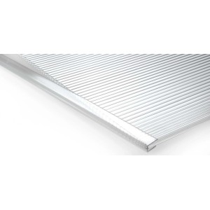 Dettaglio di una lastra alveolare in plastica trasparente t.b.t.