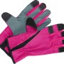 Guanti da fioraio rosa taglia 7 con funzione touchscreen e puntini antiscivolo in PVC.
