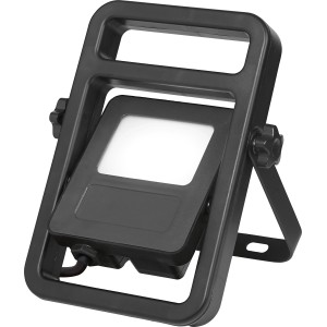 Faro da lavoro a LED nero con staffa, 30W, per interni ed esterni.