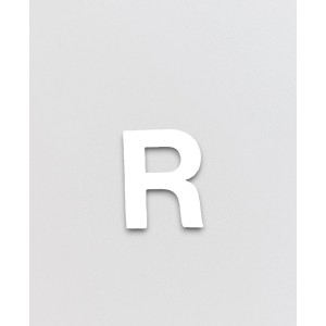 Lettera bianca R per numeri civici o nomi, Categoria: Targhe