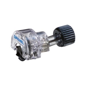 Accessorio sega circolare Dremel 670 per miniutensili, corpo trasparente.