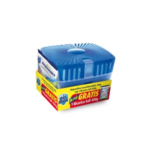 Deumidificatore blu con ricarica. Ideale per ridurre l'umidità negli ambienti.