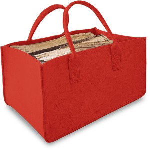 Borsa in feltro rossa per legna da ardere, categoria Fumisteria e accessori.