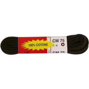 Lacci marroni in cotone, lunghezza 75 cm, per scarpe da lavoro.