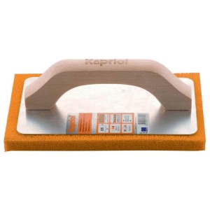 t.b.t. Spugna per fughe con manico in legno per lavori di piastrellatura.