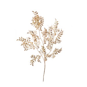 Ramo decorativo dorato per decorazioni natalizie festive.