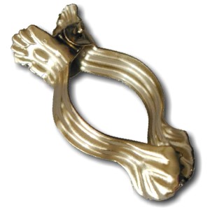 Supporto per tende color oro per bastoni per tende.