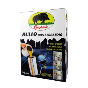 Confezione di un rullo per pittura con serbatoio t.b.t., larghezza 20cm.