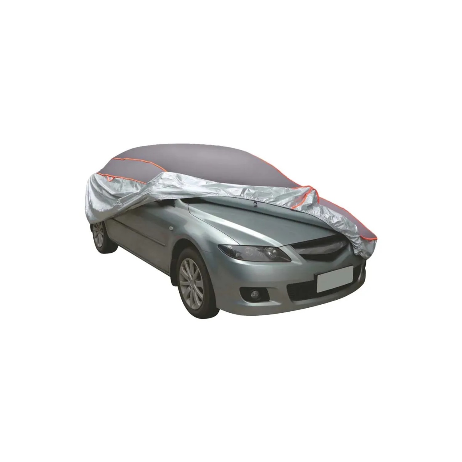 Auto con copertura antigelo t.b.t., colore argento.