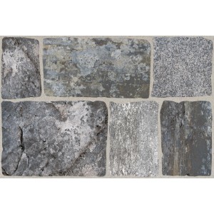 Pavimentazione per esterno t.b.t. in tonalità grigio e beige.