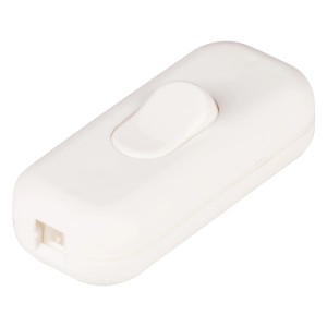 Interruttore a corda bianco t.b.t. per lampade e luci.