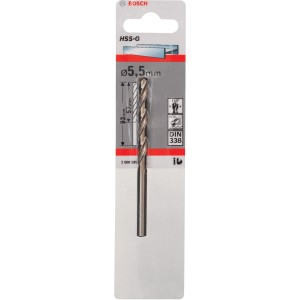 Punta per metallo, 5,5 mm, punta HSS-G per forature precise nel metallo.