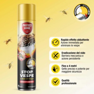 Schiuma spray Vespicida schiumogeno per vespe e calabroni 750 ml