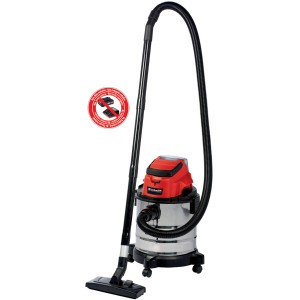 Einhell Power X-Change Aspirapolvere a batteria TC-VC 18/20 Li Solo, rosso/argento, senza batteria/caricabatterie.