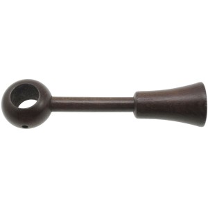 Supporto per bastone per tende marrone per il montaggio di tende.