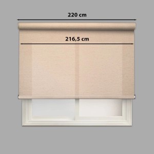 Tenda a rullo Lino filtrante 220x250 cm beige