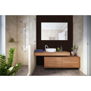 Pannello fonoassorbente decorativo PVC rovere scuro 240x57,25x1,9 cm