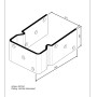 Supporto per montante a U da avvitare, 101x160x60 mm, zincato a caldo, per pali da 100 mm.