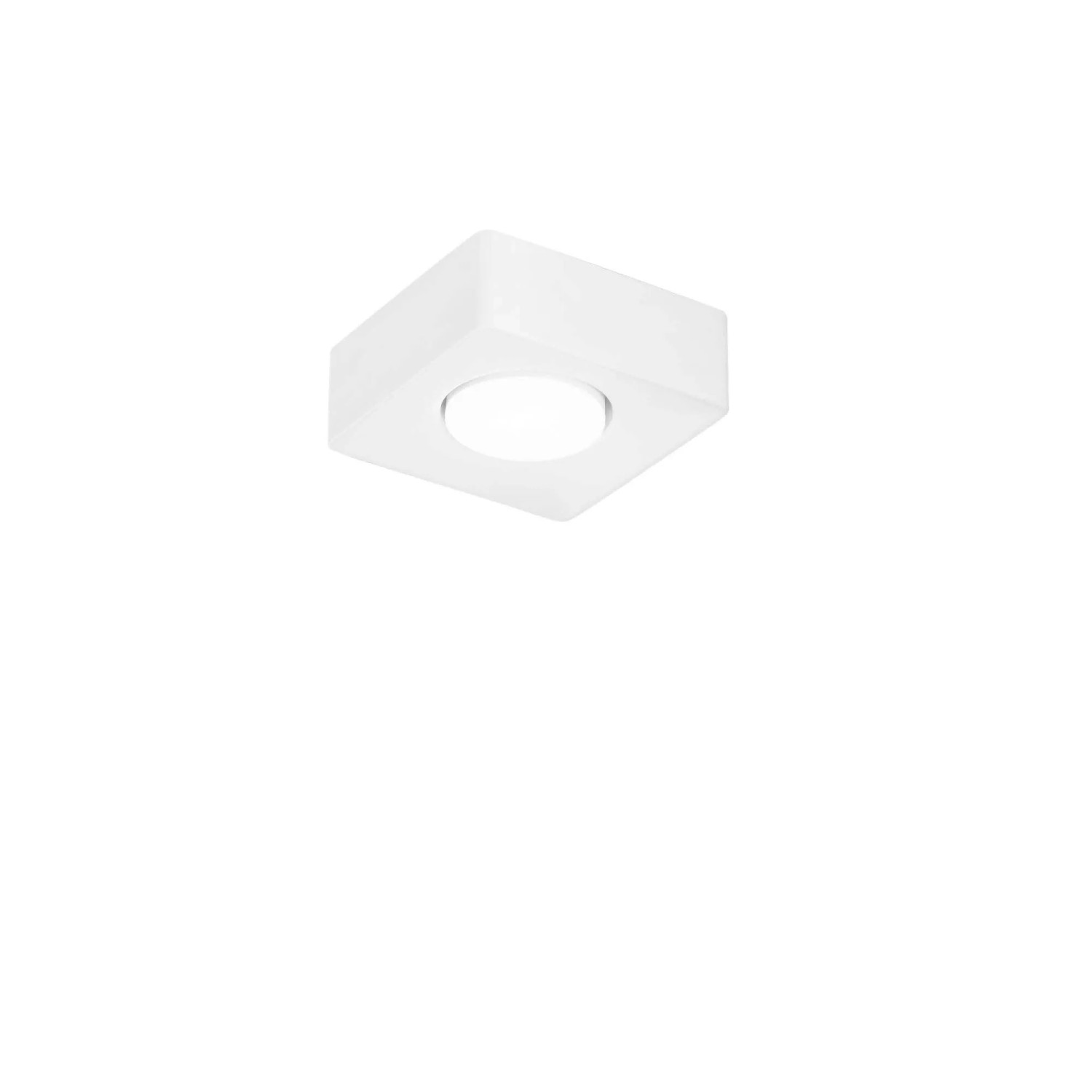 Plafoniera Athen quadrata 14x14x5,3 cm bianco
