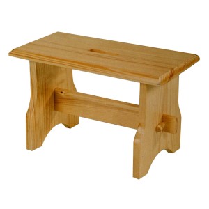 Sgabello in legno, piccolo sgabello in legno chiaro per bambini o come poggiapiedi.