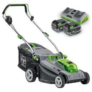 Set tosaerba a batteria LUX 40V con 2 batterie e caricabatterie. Larghezza taglio 43 cm.