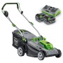 Set tosaerba a batteria LUX 40V con 2 batterie e caricabatterie. Larghezza taglio 43 cm.