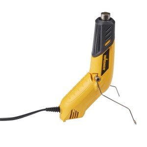 Pistola ad aria calda gialla Wagner con ugello e cavo.