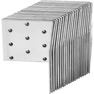 Set di 20 staffe angolari, 60x60x60 mm, zincate, per costruzioni in legno.