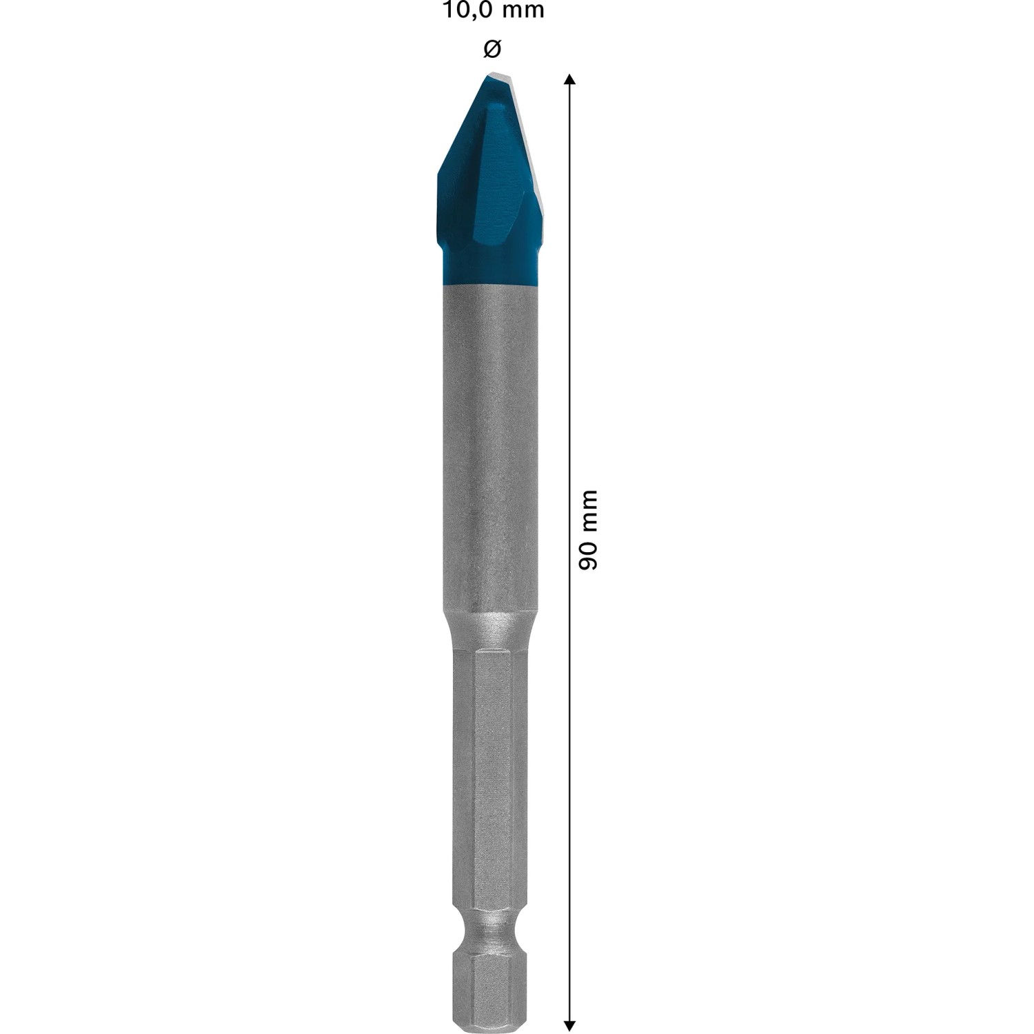 Punta per ceramica dura Bosch Expert Hex-9, Ø 10 mm, per piastrelle.