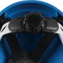 Vista interna: Casco da cantiere LUX blu con sospensione a 6 punti e rotella di regolazione.
