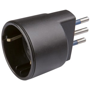 Adattatore multiplo t.b.t. nero per prese.