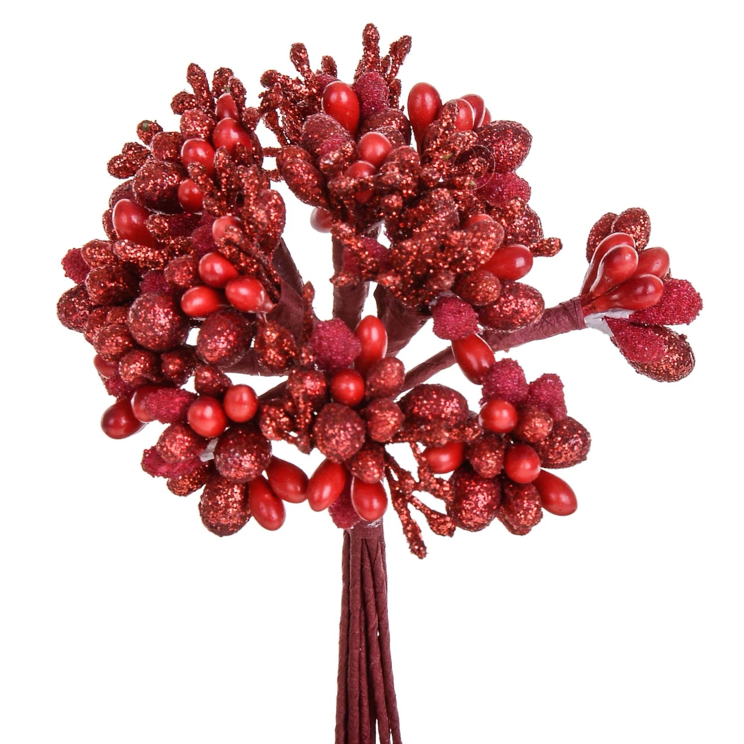 Rametto bacche glitterate h. 70cm