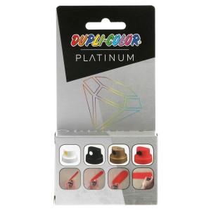 Dupli-Color Platinum set di ugelli, 6 ugelli per diverse larghezze di spruzzo.