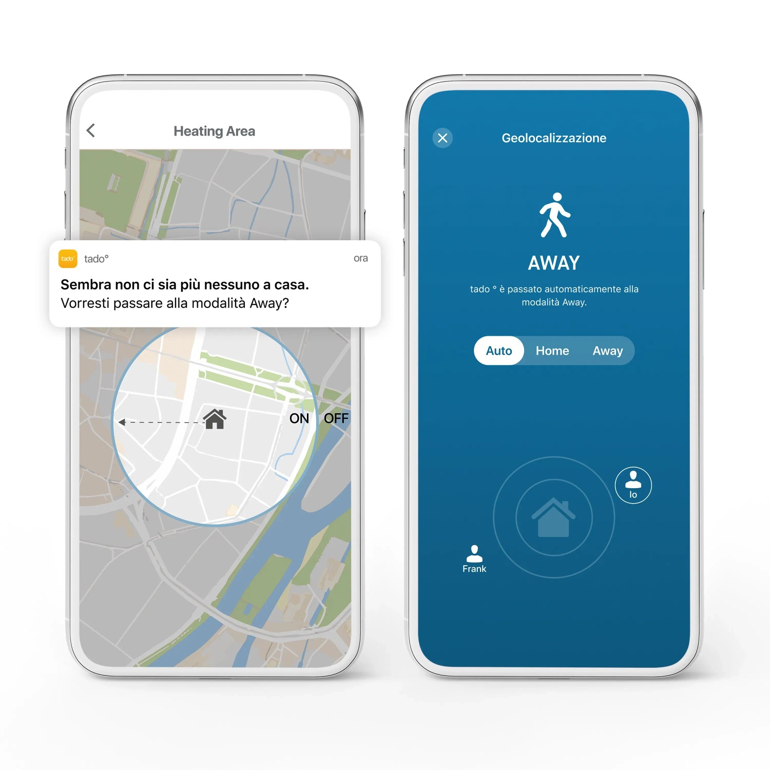 tado° Smart Thermostat Starter Kit V3+ vista app: Geofencing e modalità Away.