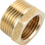 Riduttore in ottone per pompe, maschio 26,4 mm (R 3/4) x femmina 18,6 mm (Rp 1/2) per impianti idrici domestici.
