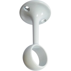 Supporto a soffitto bianco per barra da cucina per l'organizzazione della cucina.