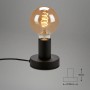 Lampada da tavolo nera Brilo Teepu con attacco E27 e lampadina bianco caldo, Ø 10 cm.