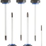 Set di 6 cacciaviti LUX Comfort TX con manici blu e neri per viti Torx.
