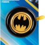 Campanello per bicicletta con logo Batman, nero e giallo.