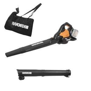 Worx Soffiatore/aspiratore a batteria WG583E.9 Solo: aspiratore, tubo e sacco di raccolta