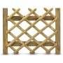 Pannello di recinzione in legno con motivo a rombi per il giardino.