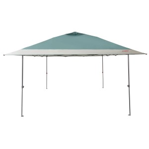 Coleman FastPitch OnePush Shelter L, tenda da campeggio verde e bianca per attività all'aperto.